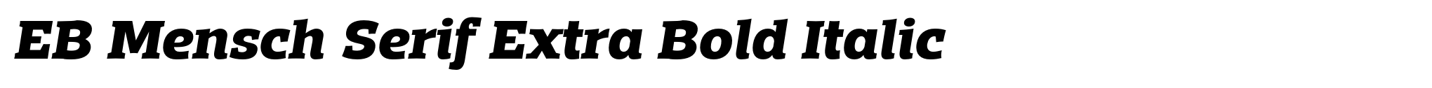 EB Mensch Serif Extra Bold Italic image